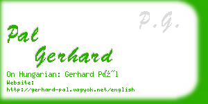 pal gerhard business card